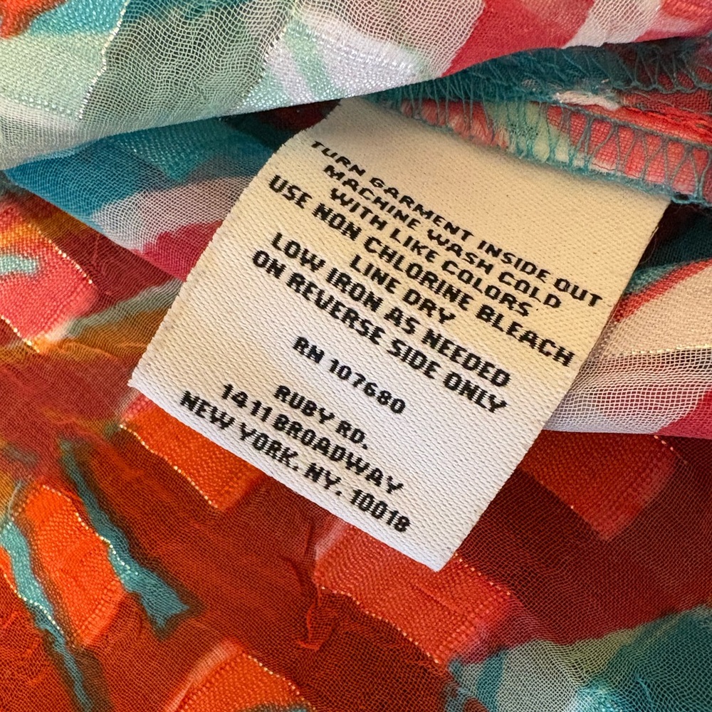 Ruby Rd. Colorful Sheer Blouse‎ - Picture 2 of 5